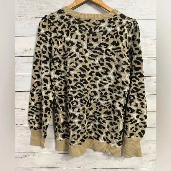 New York & Company Leopard Sweater Size L - Picture 2 of 5